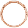 14K Rose Gold Asscher-Cut Diamond Anniversary Ring with 1/3 CTW