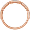 14K Rose Gold Asscher-Cut Diamond Anniversary Ring with 1/3 CTW