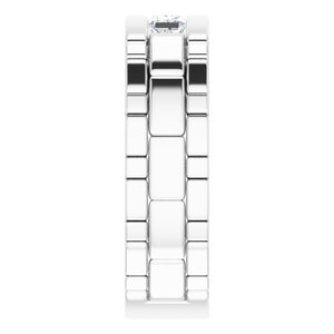 14K White Gold 5/8 CTW Natural Diamond Band – Elegant Design