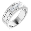 14K White 5/8 CTW Natural Diamond Band