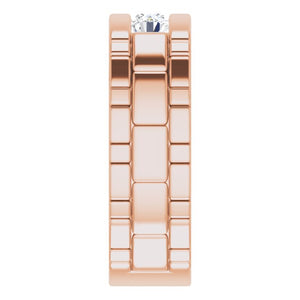 14K White Gold 5/8 CTW Natural Diamond Band – Elegant Design