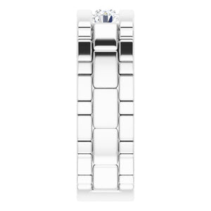 14K White Gold 5/8 CTW Natural Diamond Band – Elegant Design