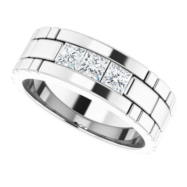 14K White Gold 5/8 CTW Natural Diamond Band – Elegant Design