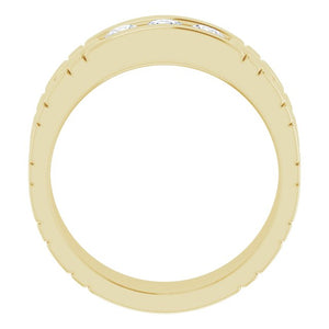 14K White Gold 5/8 CTW Natural Diamond Band – Elegant Design