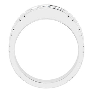 14K White Gold 5/8 CTW Natural Diamond Band – Elegant Design
