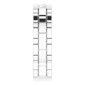 14K White Gold 5/8 CTW Natural Diamond Band – Elegant Design