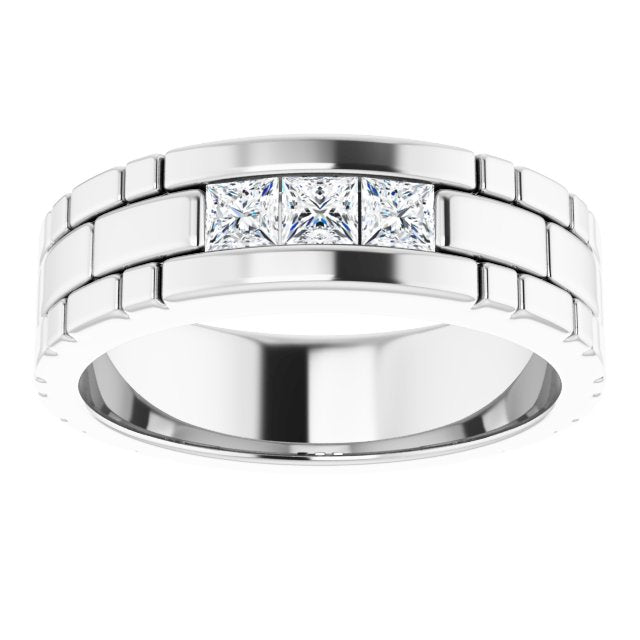 14K White Gold 5/8 CTW Natural Diamond Band – Elegant Design