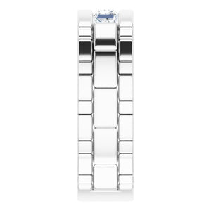 14K White Gold 5/8 CTW Natural Diamond Band – Elegant Design