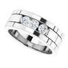 14K White 5/8 CTW Natural Diamond Band