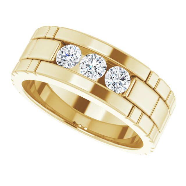 14K White 5/8 CTW Natural Diamond Band