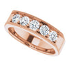 14K White 1 CTW Natural Diamond Milgrain Band