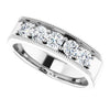 14K White 1 CTW Natural Diamond Milgrain Band