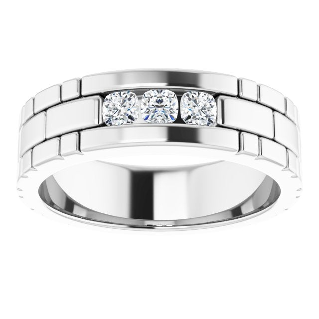 14K White Gold 5/8 CTW Natural Diamond Band – Elegant Design