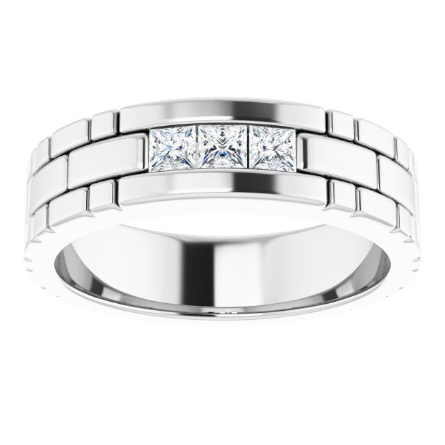 14K White Gold 5/8 CTW Natural Diamond Band – Elegant Design