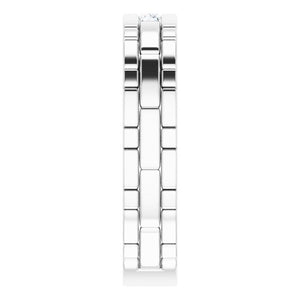 14K White Gold 5/8 CTW Natural Diamond Band – Elegant Design