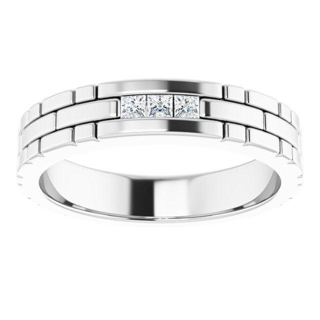 14K White Gold 5/8 CTW Natural Diamond Band – Elegant Design