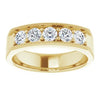 14K White 1 CTW Natural Diamond Milgrain Band