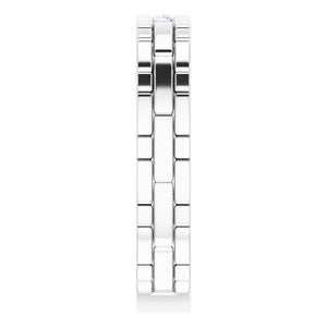 14K White Gold 5/8 CTW Natural Diamond Band – Elegant Design