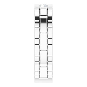 14K White Gold 5/8 CTW Natural Diamond Band – Elegant Design