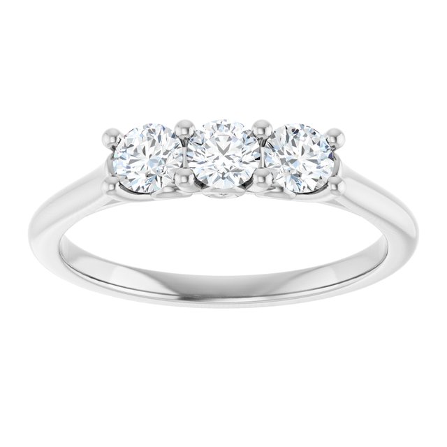 14K White 1/2 CTW Natural Diamond Anniversary Band