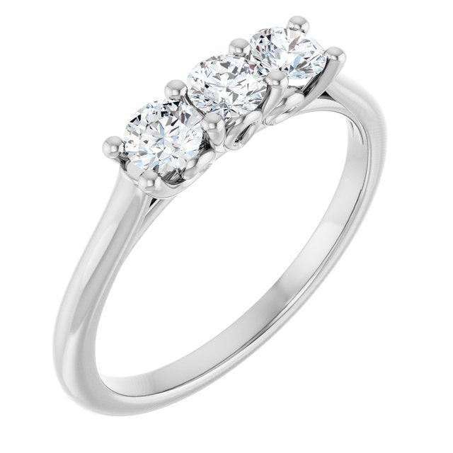 Elegant 14K White Gold 1/2 CTW Natural Diamond Anniversary Ring