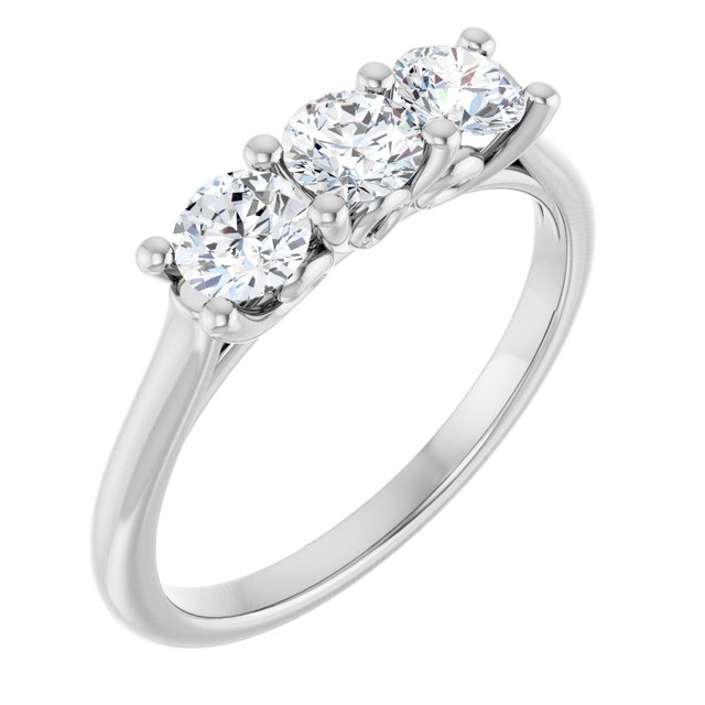 Elegant 14K White Gold 1/2 CTW Natural Diamond Anniversary Ring