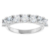 14K White Gold Seven-Stone Diamond Anniversary Band – 3/8 CTW