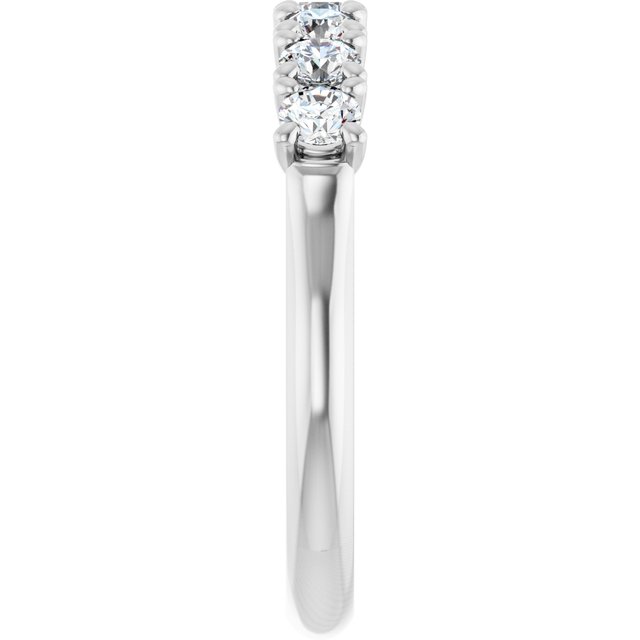 14K White 3/8 CTW Natural Diamond Seven-Stone Anniversary Band