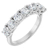 14K White 3/8 CTW Natural Diamond Seven-Stone Anniversary Band