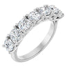 14K White Gold Seven-Stone Diamond Anniversary Band – 3/8 CTW