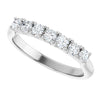 14K White Gold Seven-Stone Diamond Anniversary Band – 3/8 CTW