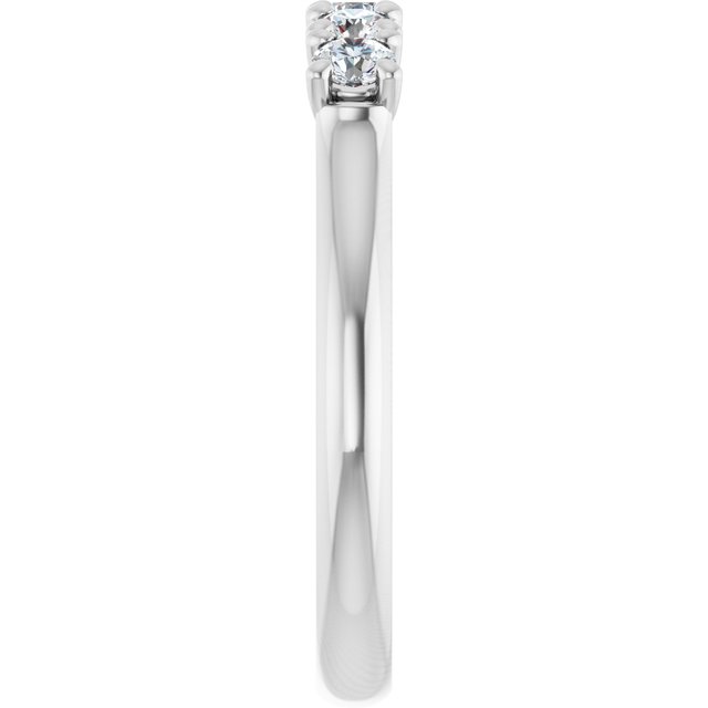 14K White Gold Diamond Anniversary Band – 3/8 CTW Natural Diamonds