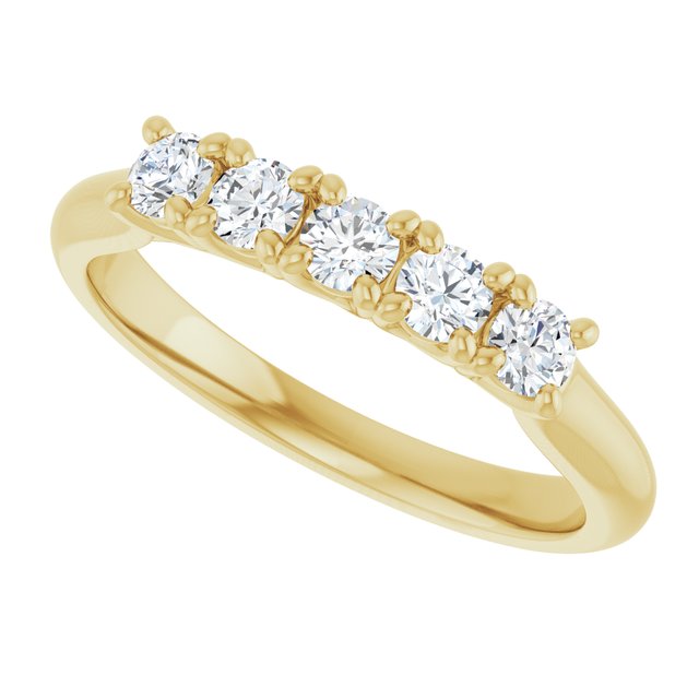 14K White 3/8 CTW Natural Diamond Anniversary Band