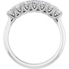 14K White 3/8 CTW Natural Diamond Seven-Stone Anniversary Band