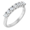 14K White Gold Seven-Stone Diamond Anniversary Band – 3/8 CTW