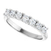 14K White Gold Seven-Stone Diamond Anniversary Band – 3/8 CTW