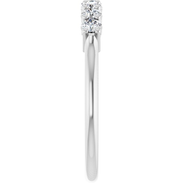 14K White Gold Diamond Anniversary Band – 3/8 CTW Natural Diamonds