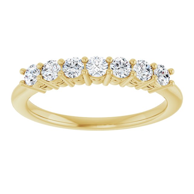 14K White 3/8 CTW Natural Diamond Anniversary Band