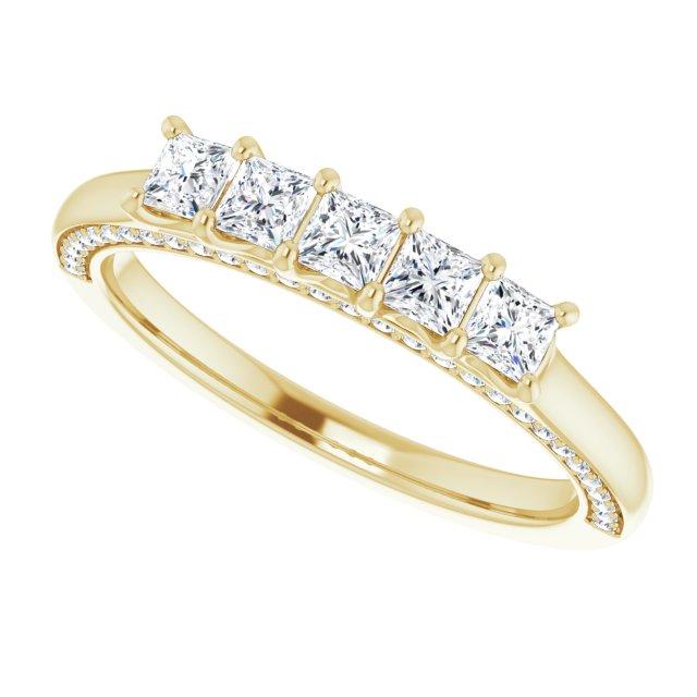 Platinum 1 1/6 CTW Natural Diamond Anniversary Band