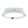 Platinum 1 1/6 CTW Natural Diamond Anniversary Band