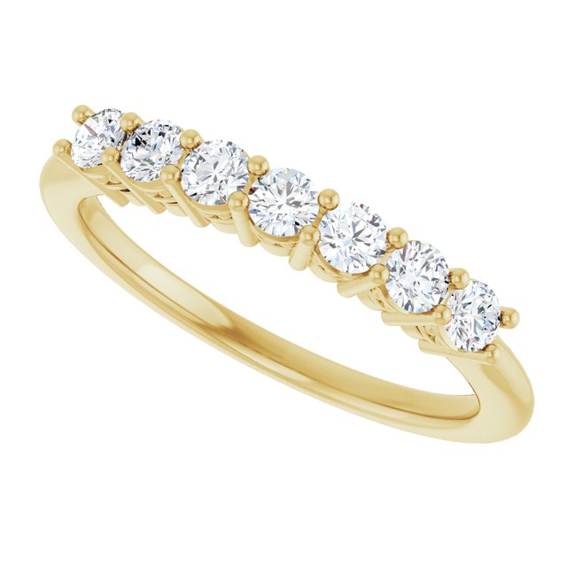 14K White Gold Diamond Anniversary Band – 3/8 CTW Natural Diamonds