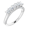 Platinum 1 1/6 CTW Square-Cut Natural Diamond Anniversary Band