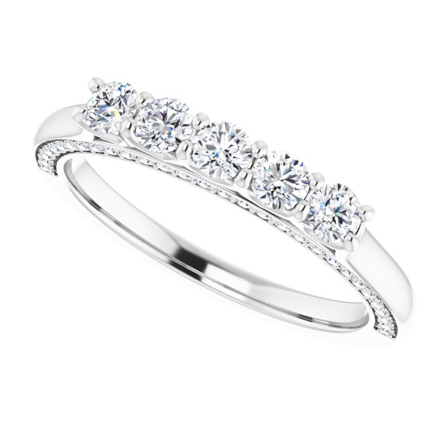 Platinum 1 1/6 CTW Square-Cut Natural Diamond Anniversary Band