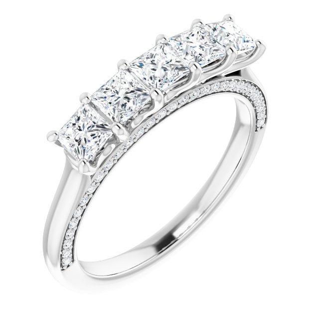 Platinum 1 1/6 CTW Natural Diamond Anniversary Band