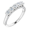 Platinum 1 1/6 CTW Square-Cut Natural Diamond Anniversary Band