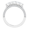 Platinum 1 1/6 CTW Square-Cut Natural Diamond Anniversary Band