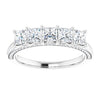 Platinum 1 1/6 CTW Square-Cut Natural Diamond Anniversary Band