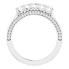 Platinum 1 1/6 CTW Natural Diamond Anniversary Band