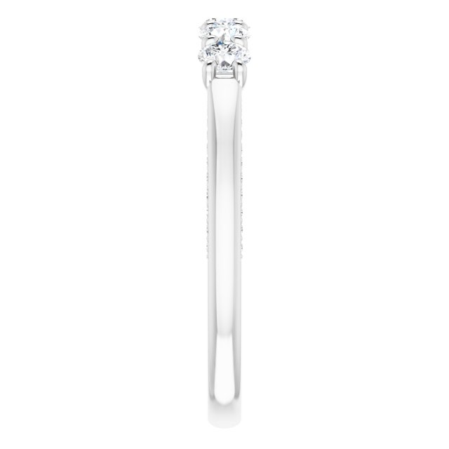 Platinum 1 1/6 CTW Natural Diamond Anniversary Band