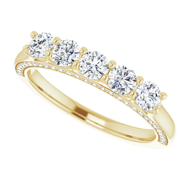 Platinum 1 1/6 CTW Square-Cut Natural Diamond Anniversary Band